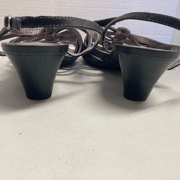 ECCO Womens Black Slingback Block Heels Size 10.5 /41 - Picture 8 of 12